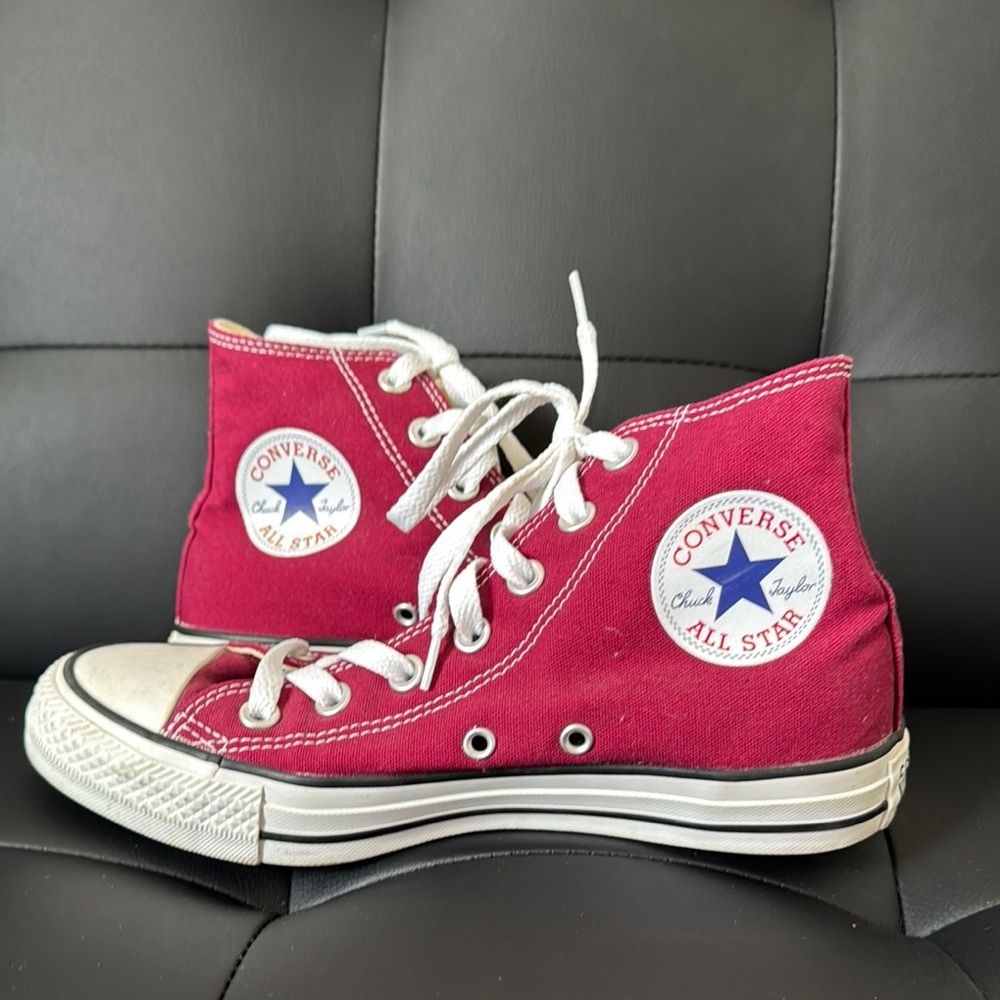 Red High-Top Sneakers - Picture 2 of 2